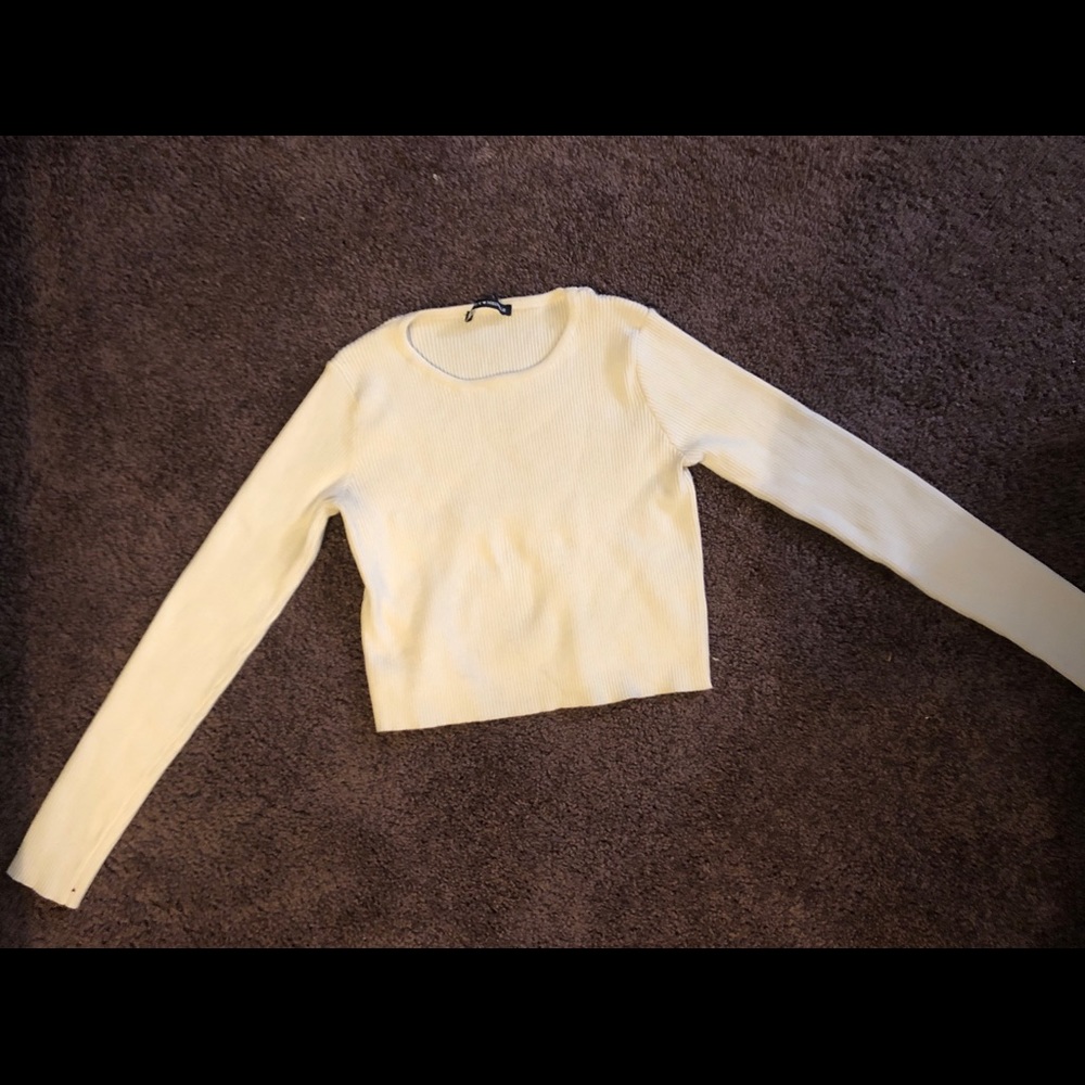 White Long Sleeve Brandy Melville top